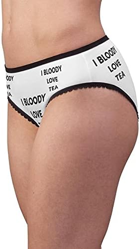 I Bloody Love Tea Panties, I Bloody Love Tea Underwear, Briefs, Cotton Briefs, Funny Underwear, Panties For Women