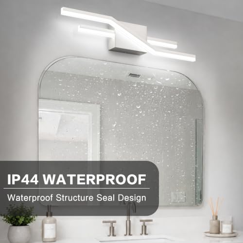 Image of SOLFART Bathroom Light Fixtures Brushed Nickel 24 Inch Dimmable Vanity Lights Modern Led Lights for Bathroom