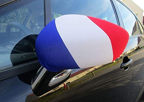 AZ FLAG AUSSENSPIEGEL Flagge Frankreich 2 stück - FRANZÖSISCHE Autospiegelfahne - Spiegel Car Cover spezielle Auto