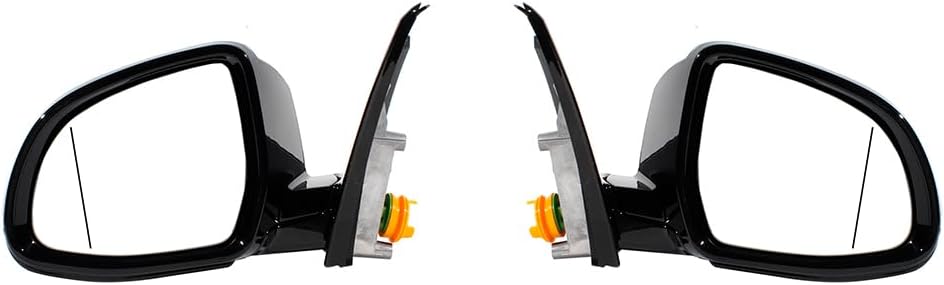 5 Pins Reverse Mirror Assembly Fit for BMW X6 F16 2014 2015 2016 2017 2018 Heated White Painted Rearview Mirror Assembly (Left Side + Right Side)