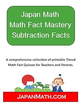 Paperback Japan Math Math Fact Mastery Subtraction Facts: A Systematic approach created by Japan Math for Learning Subtraction Facts Book