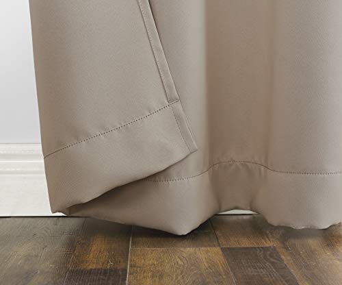 Sun Zero Easton Energy Saving Blackout Grommet Curtain Panel, 40" x 108", Stone, W 40" x L 108" (1 Panels) - Image 3