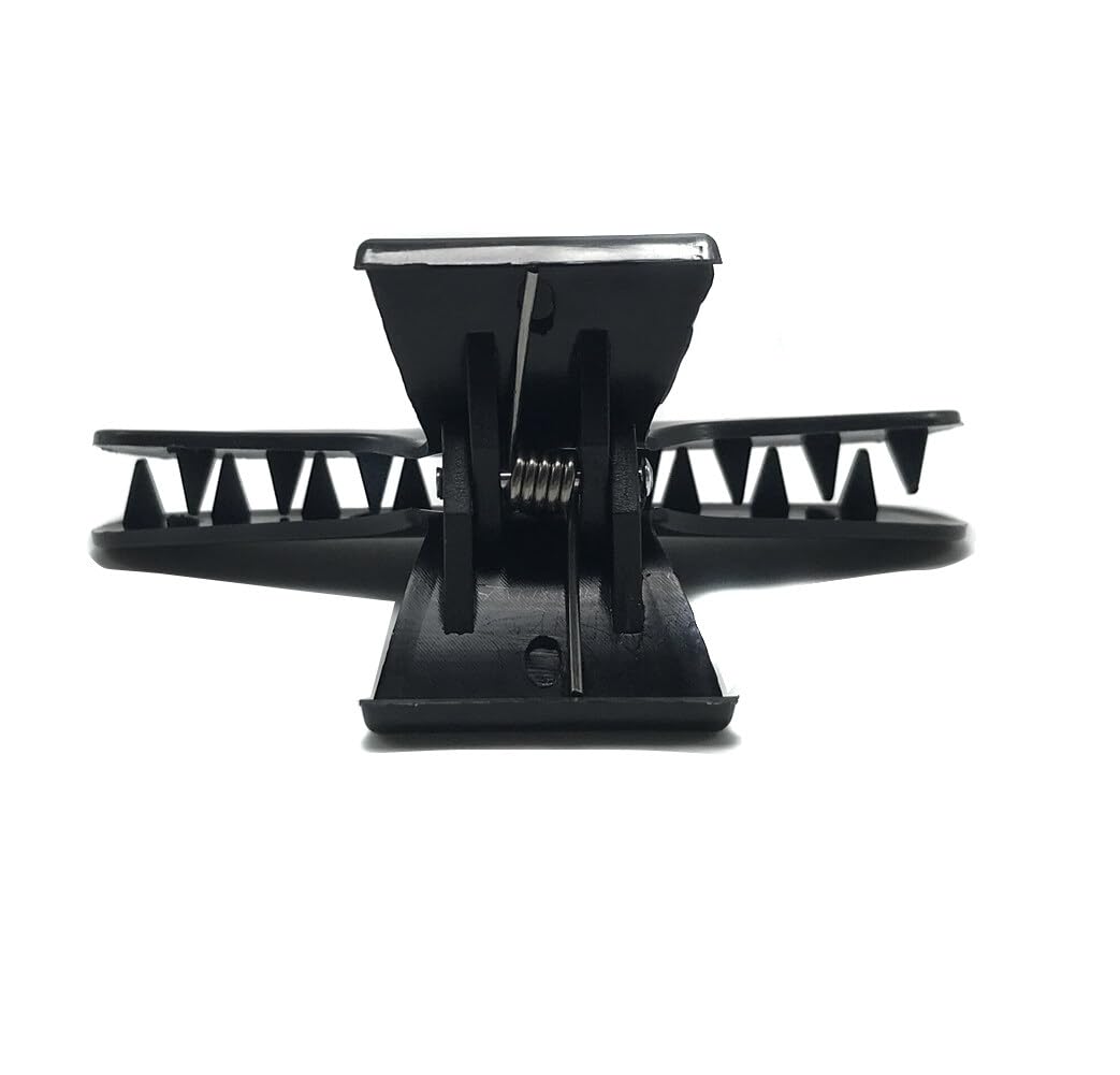 12 Pieces Butterfly Hairdresser Clamps Large Butterfly Hair Barrettes Hair Claws Black Plastic Clip Hairdressing Tray Hair Positioning Hairpin Styling Accessories for Salon Barber - Image 3