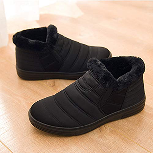 MIOKE Women's Winter Fur Snow Ankle Booties Waterproof Lightweight Slip On Outdoor Rain Snow Short Boots2