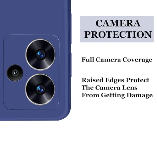 Image of A rtistque Liquid Silicone Back Cover Case for Mi Redmi Note 13 Pro Plus 5G Shockproof TPU Soft Flexible with Camera Protection - Blue