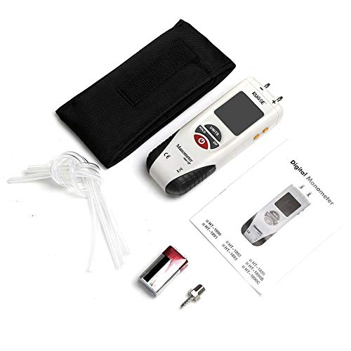 Rupse Hand-held HT-1890 Digital Differential Pressure Gauge Barometer Professional Digital Air Pressure Meter & HVAC Manometer