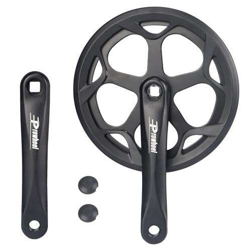 Shamiina 自転車クランクセット シティ折りたたみ自転車クランクセット 170mm サイクリング 簡単取り付け 自転車クランクセット チェーンリング 自転車クランクアームセット, 52T
