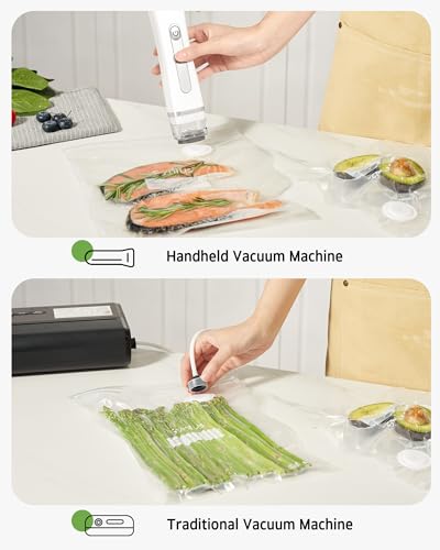 Syntus Vacuum Sealer Bags for Food, 60 Pcs (S+M+L) 8\" x 10\" and 10\" x 13.8\" and 11.8\" x 13.8\" Food Storage Bags for Sous Vide Cooking Microwave Heating, Air Valve Zipper Bags - Thumbnail 7