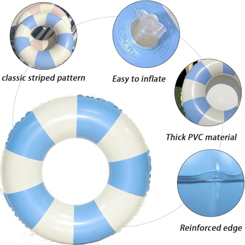 Image of 2 PCS Inflatable Pool Floats for Swimming Pool Party Lake Beach Adults - Floaties Pool Tubes Swim Rings Tubes Floaties for Beach Pool Party Decorations