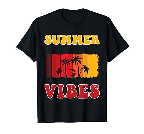 Summer Vibes Aloha Hawaii Retro Vintage Maui Ohana Surf Camiseta