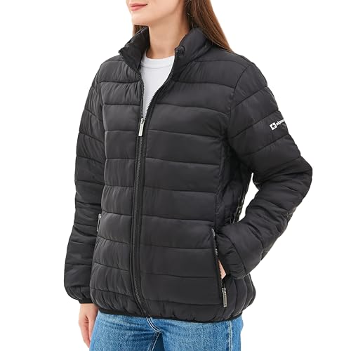 Alpine Swiss Amy Womens Puffer Jacket Insulated Water Resistant Lightweight Down Alternative Packable Coat Zippered Pockets2