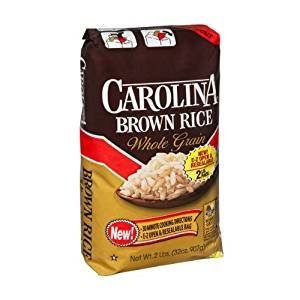 Amazon.com : Carolina Brown Rice Whole Grain Gluten Free 32 Oz. Pack Of ...
