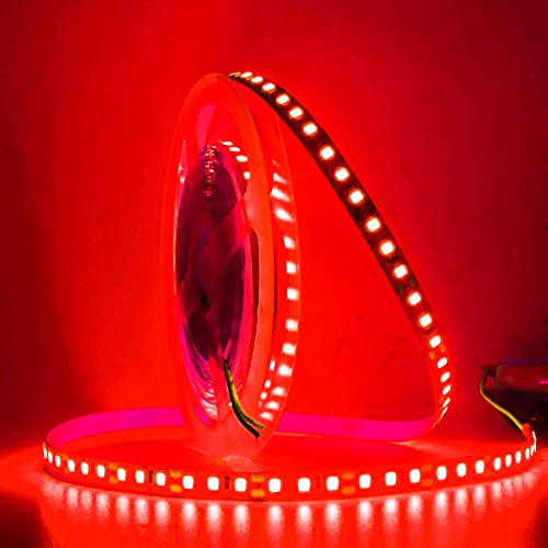 Suyooulin Led Strip Lights, Smd 2835 Led Strip, Dc12V 1200Leds 16.4Ft 26000Lm High Density Led Light Strips Waterproof Ip65, 3 Times Brightness Than Smd3528 Led Strip, Red #TOP1