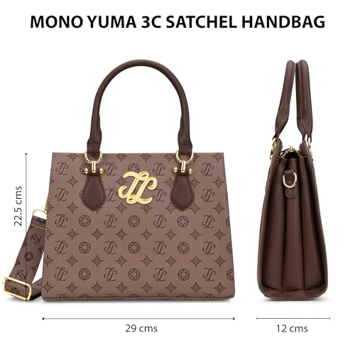Image of Lavie Signature Women's Yuma 3 Compartment Satchel Bag | Satchel Handbag for Work | Ladies purse | Stylish Shoulder Bag | Gift for Women