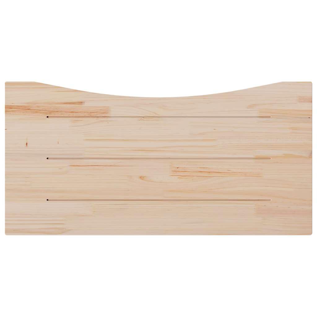 Hothingwell Vassoio da scrivania in pino massiccio bianco, 100 x 50 x 2,5