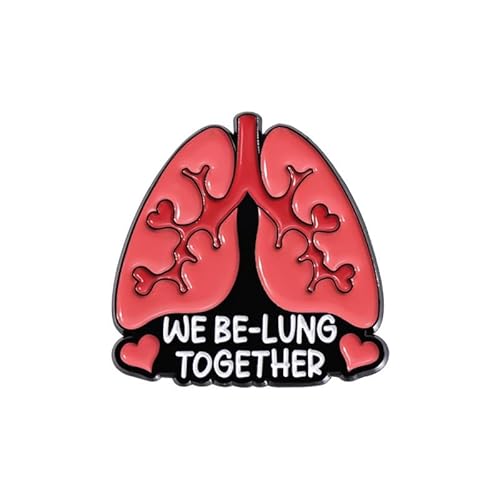 We Be Lung Together Enamel Pin Metal badge brooch Fashionable Lapel & Backpack Accessory