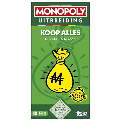 Monopoli, ESTENSIONE Tutto è in vendita (classico gioco Monopoli richiesto per giocare) - Versione olandese