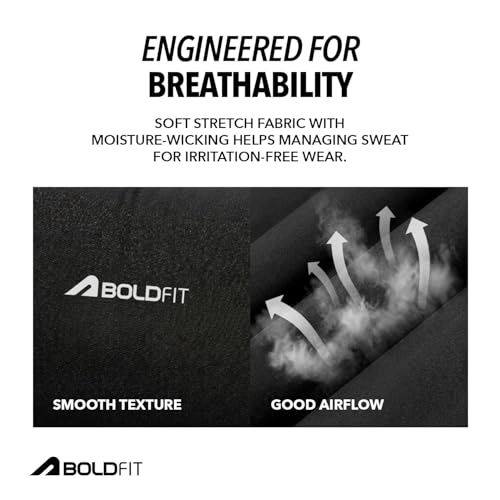 Image of Boldfit Arm Sleeves for Men & Women, UV Protection Hand Sleeve, Breathable MoistureWicking Fabric, Compression Support for Sports, Gym, Cycling & Running, Anti-Slip Comfortable Fit- Black