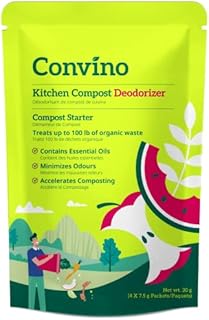 Convino: A Compost Starter/ Accelerator Which Help to Reduce Kitchen Waste Odor and Convert Yard Waste to Fertile Humus for All Composting Systems. Comes in 1 Package That Contains 4 Packets Inside