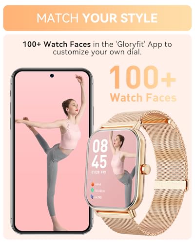 Smartwatch mit Bluetooth-Anrufen, 1,85 Zoll Smartwacth für Damen und Herren, Fitnessuhr mit über 200 Sportmodi, IP68 wasserdicht, SpO2, Schlafüberwachung, Schrittzähler, Herzfrequenzmesser für Android – Bild 4