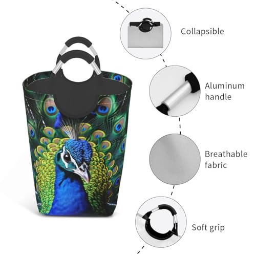Panier à linge pliable avec poignées ergonomiques et structure rigide - 4