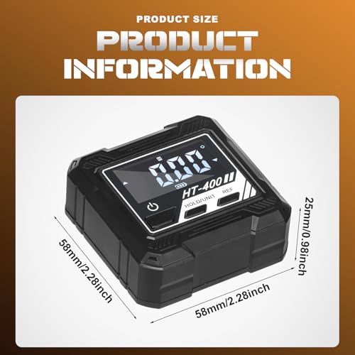 Digitaler Winkelmesser mit Magnetfuß Digitale Wasserwaage LCD Display Digitaler Neigungsmesser Schreinern Kfz-Mechanikern für Holzbearbeitung Autoreparatur Werkzeugmaschinenbedienung