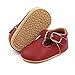 Scarpe da bebè bambina per 0-18 mesi, scarpe per bebè bambina e notte primi passi scarpe da bebè principessa suola morbida antiscivolo, rosso, 19 EU