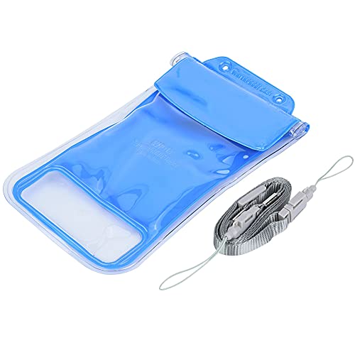 AJUNJIIL para teléfono celular, bolsa impermeable para teléfono, funda flotante para teléfono, bolsa protectora subacuática, bolsa universal impermeable para teléfono para (Azul)