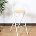 Tabouret De Bar Pliable avec Dossier, Chaise Pliante D'intérieur, Tabourets De Bar Pliables pour Adultes, avec Une Grande Surface De Chaise d'un Diamètre De 30cm/11.8in, Structure De Cadre Stable, C
