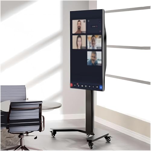 Soporte móvil para TV de 37-80 pulgadas con ruedas y rotación 360° miniatura 1