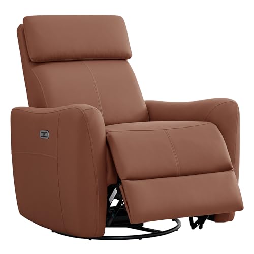 Sillón reclinable con giratorio marrón