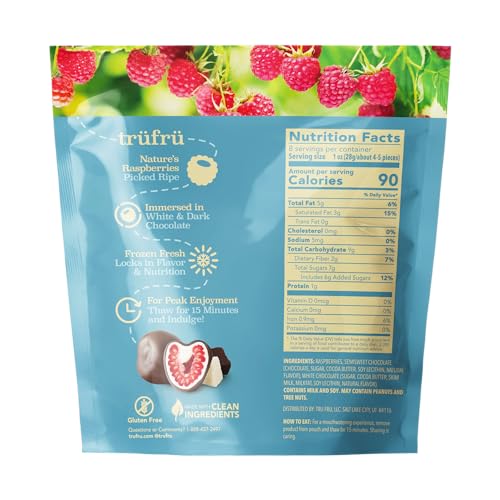 Tru Fru 870F Nature'S Raspberries Frozen Fresh In White & Dark Chocolate thumb #1