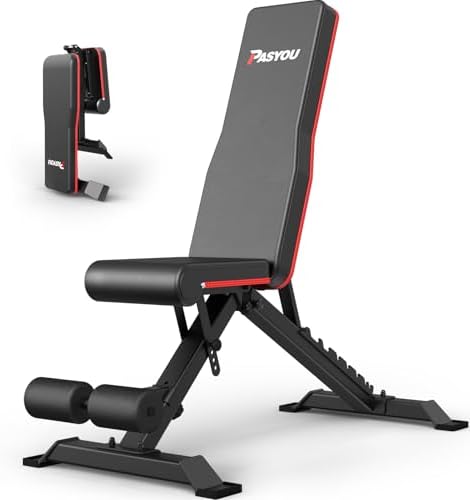 PASYOU Workout Bench Adjustable Weight Bench Press (9x4x3 Positio...
