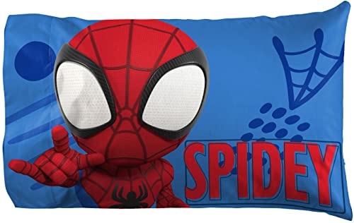 Image of Jay Franco Kids Sheet Set with Fitted, Flat Sheets & Pillow Cover - Ultra-Soft Bedding with Pillowcase for Room Decor, White - Spidey & Friends, 4 Piece Full