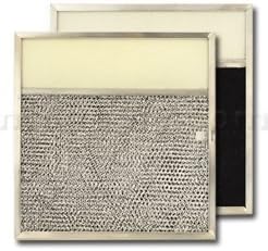 American Metal Filter Company RLP1102 Aluminum and Carbon Lens Range Hood Filter -11 1/2" x 11 3/4" x 3/8" - with 3-1/2" Lens