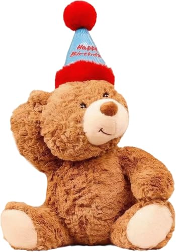 Teddy Bear Plush Toy, Personalized Style Soft Stuffed Animal with Ultra Soft Texture and Huggable Feel, Cute Plush Birthday Gift for Kids & Adults, 38 cm, Brown, 1 Pack