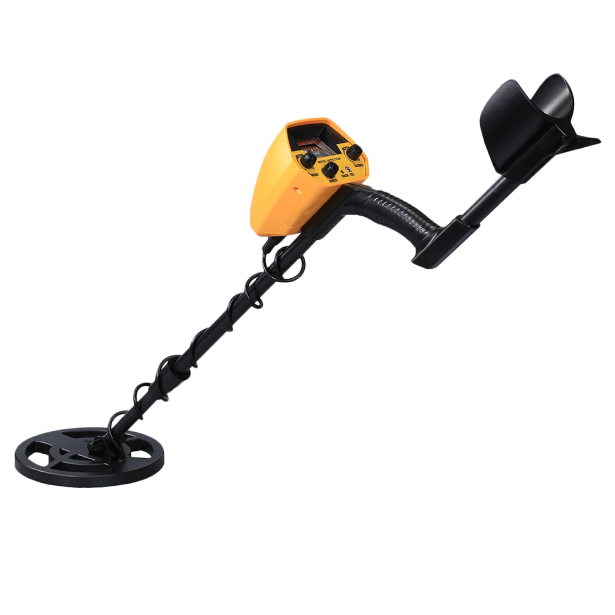 Détecteur de métaux portable POPETPOP noir avec pointeur d'or pour chasse au trésor