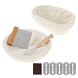 🍞【Natürliche Materialien】--Mit seiner hervorragenden Verarbeitung und Verwendung von 100% natürlichem Rattan-Material ist dieser handgefertigte Gärkörbchen sehr robust und frei von Schimmel, Gerüchen, Farbstoffen und Chemikalien.
