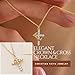 HATUCRAFT Non-Tarnish Cross Necklace For Women – Cross And Crown Gold Plated Pendant Necklace With Inspirational Message Card, Dainty Christian Jewelry, Religious Faith Catholic Jewelry Gift