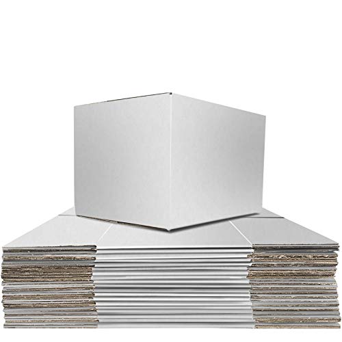 PETAFLOP Shipping Boxes 11x6x6, White Mailer Corrugated Cardboard Box for Small Items Shipping, 25 Pack - Thumbnail 2