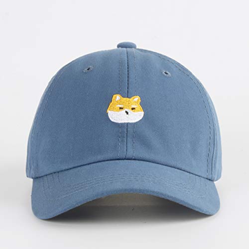 Langzhen Cotton Baseball Cap For Infant Baby Boys Girls Toddler Kids Outdoor Adsjutable Cute Animal Hat(M-Embroidered-Blue) #TOP2