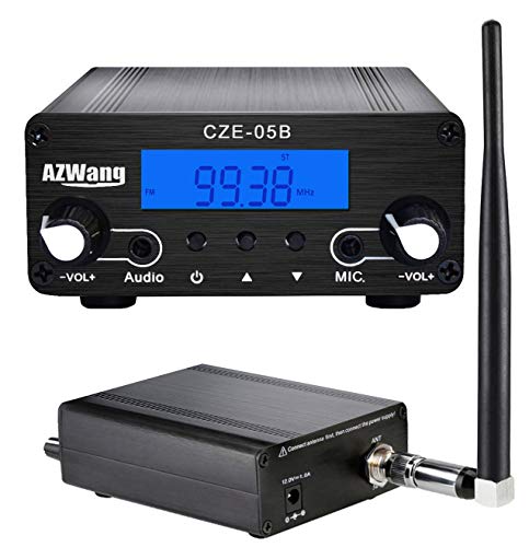 AZWang FM Stereo Transmitter for Church 0.5W/0.1W FM Transmitter Broadcast Mini Radio Station with Antenna AZWang FM Stereo Transmitter for Church 0.5W/0.1W FM Transmitter Broadcast Mini Radio Station with Antenna