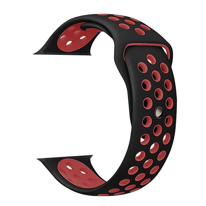 Image of TechMount Silicone Luxury Dotted Sports Watch Band Strap Compatible with Apple Watch Straps 42mm 44mm 45mm 46mm 49mm iWatch Ultra & SE & Series 8 /7 /6 /5 /4 /3 /2 /1 Breathable Replacement Strap
