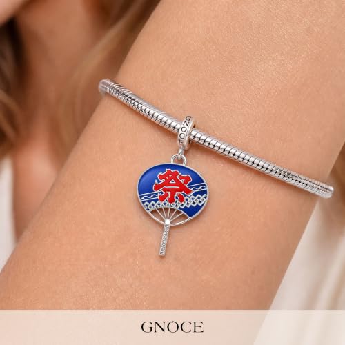 Image of GNOCE Japanese Charm Bead Silver Blend Pendant Dangle Charms fit Bracelet Jewelry Gift for Women