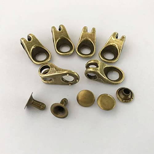TOOYFUL 40x Boot Lace Hook Lace Fitting Fivela com Rebite para Reparo/acampamento/caminhada/escalada