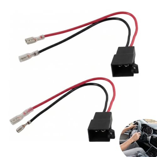 Lot 2 Adaptateur Haut Parleur Voiture, Connecteur Enceinte Autoradio, Faisceau Câblage Haut Parleur Enceinte Compatible Opel Adaptateur Renault Peugeot Fiat Citroën Ford, Installation Sans Soudure