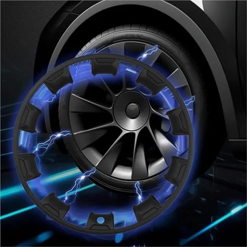 Cache-moyeux Tesla Model Y 20 pouces lot de 4 accessoires clipsables