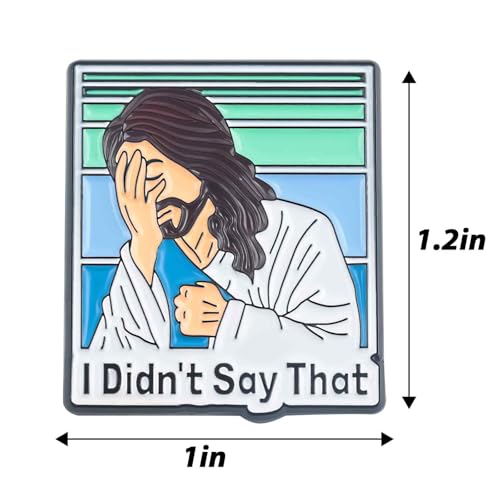 Image of PLwelth Jesus Enamel Pin for Women Men Funny Brooch Pin for Backpack Bag Clothes Charms Accessories Cute Christian Gifts