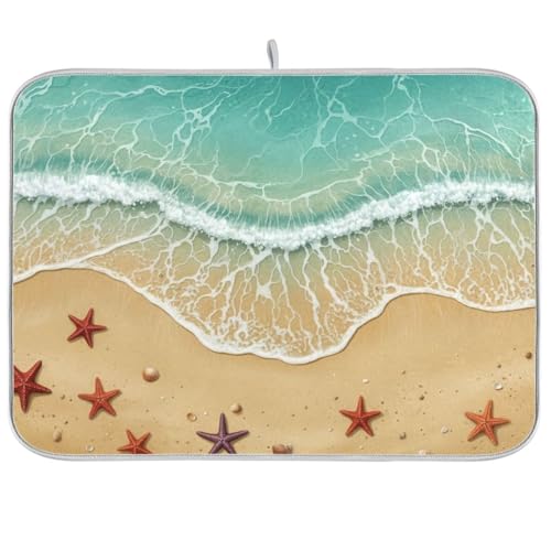 Beach Ocean Waves(�r�[�`�I�[�V�����E�F�[�u) �z�����H�튣���}�b�g �L�b�`���J�E���^�[�g�b�v�p ���o�[�V�u���}�C�N���t�@�C�o�[�����p�b�h �݂艺�����[�v�t�� �����f�B�b�V���}�b�g 18x24�C���`