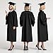 GradPlaza Matte Graduation Cap and Gown 2026 Year Middle High College School Black Cap and Gown Size 48 Robe
